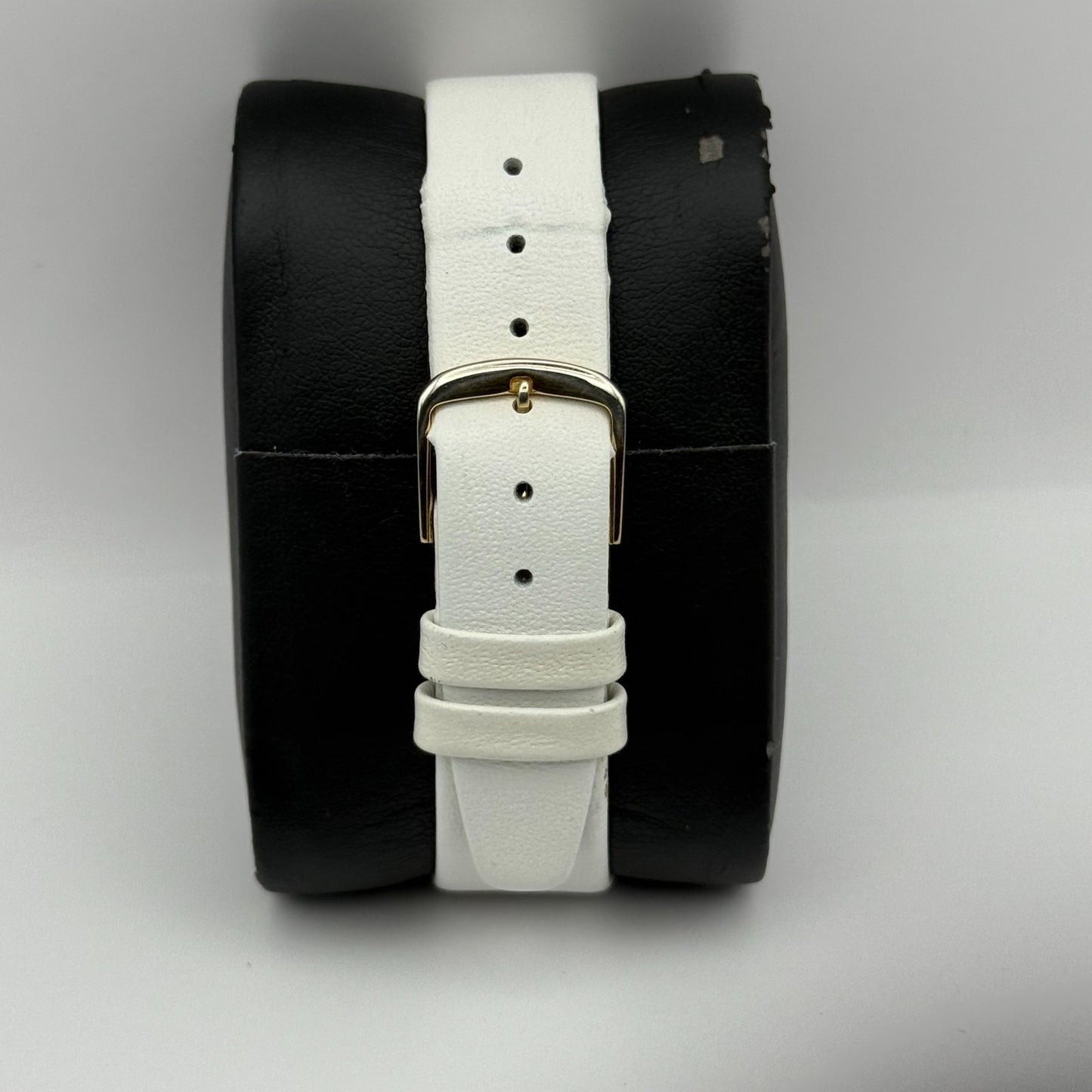 Redherring Ladies Quartz Watch Crystal Accents White Leather Strap Working 37mm