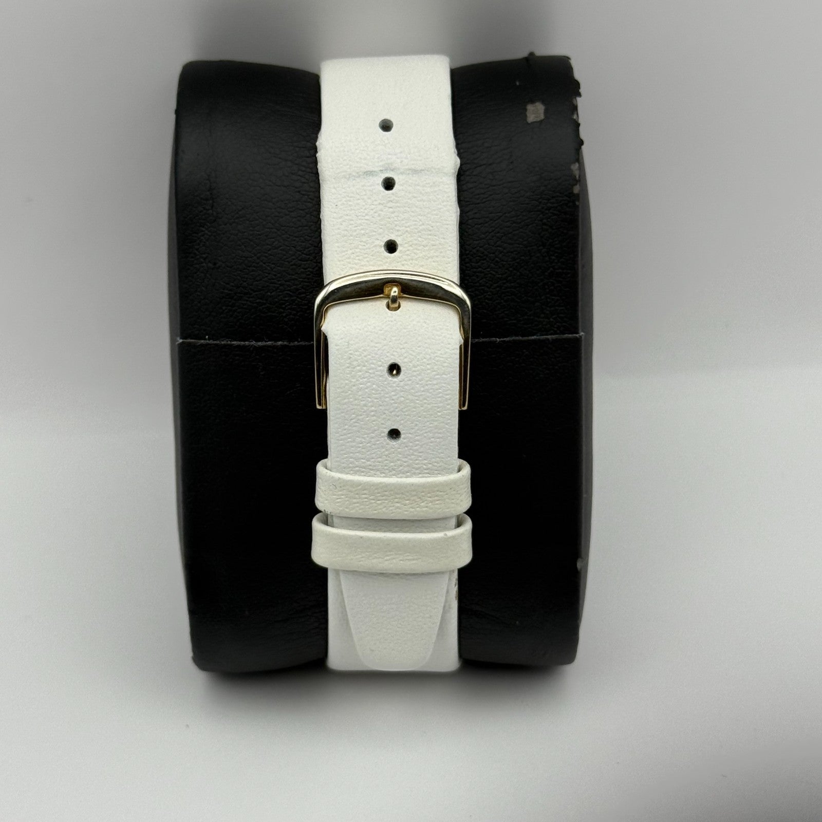 Redherring Ladies Quartz Watch Crystal Accents White Leather Strap Working 37mm