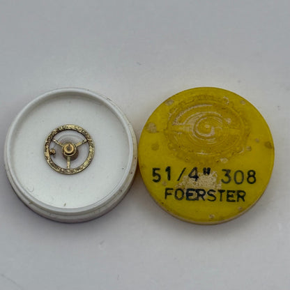 Forester 308 Balance Wheel Complete And Spring  5¼’’’ Watch Movement Parts 