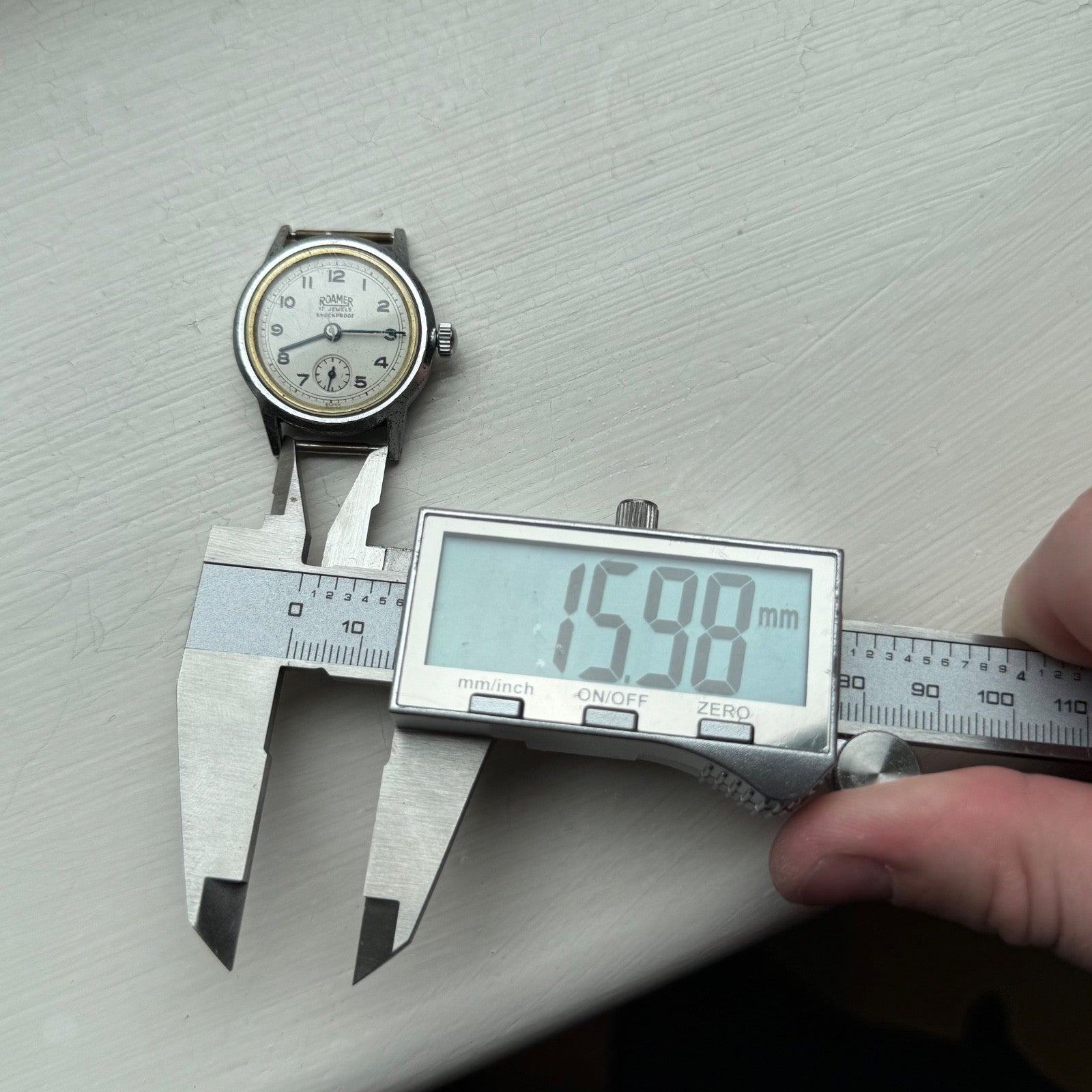 Vintage Roamer Shockproof Watch Brevete 215999 180459 Sub Secs Watch To Restore