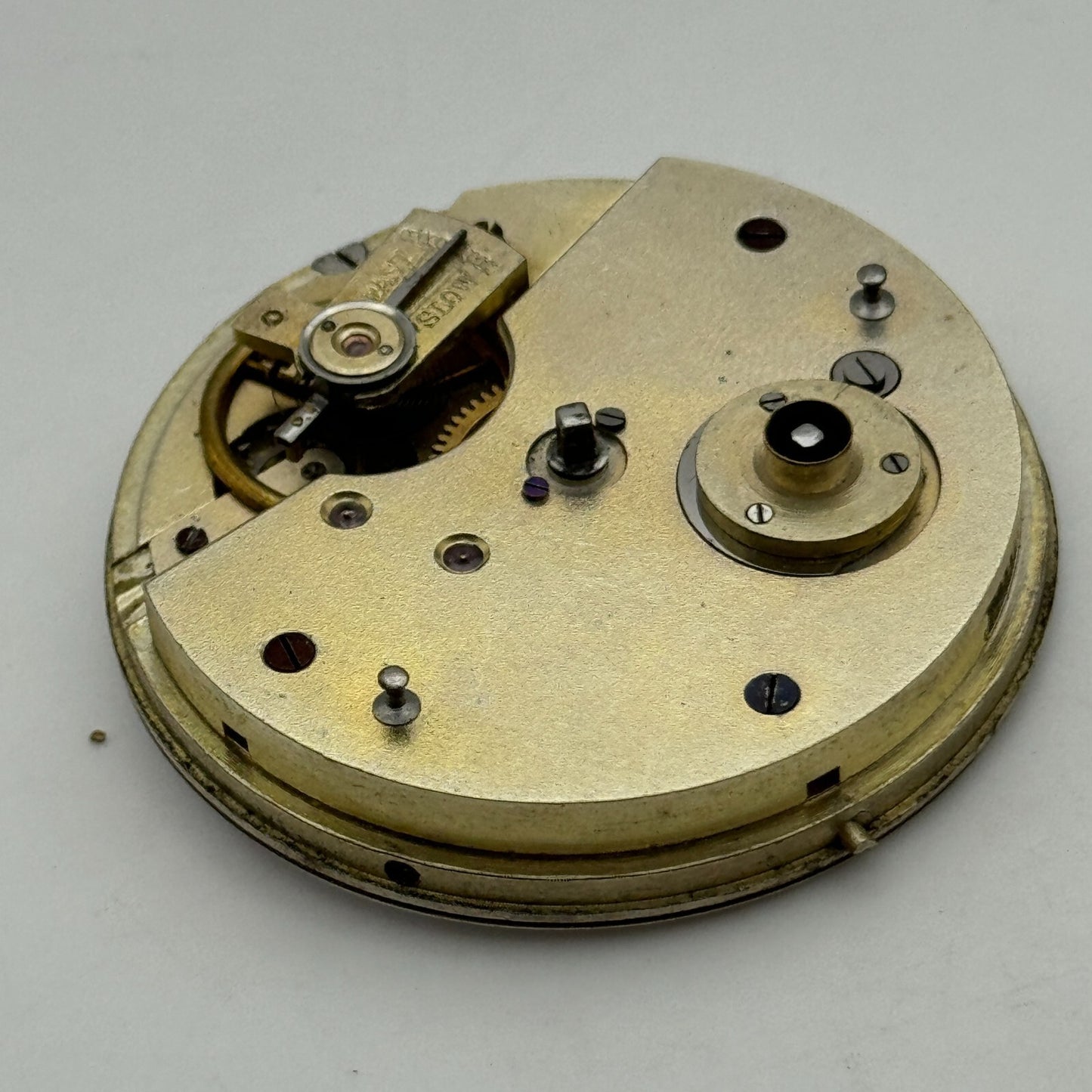 45.1mm Antique Unidentified Key Wound Pocket Watch Movement PARTS REPAIR SPARES
