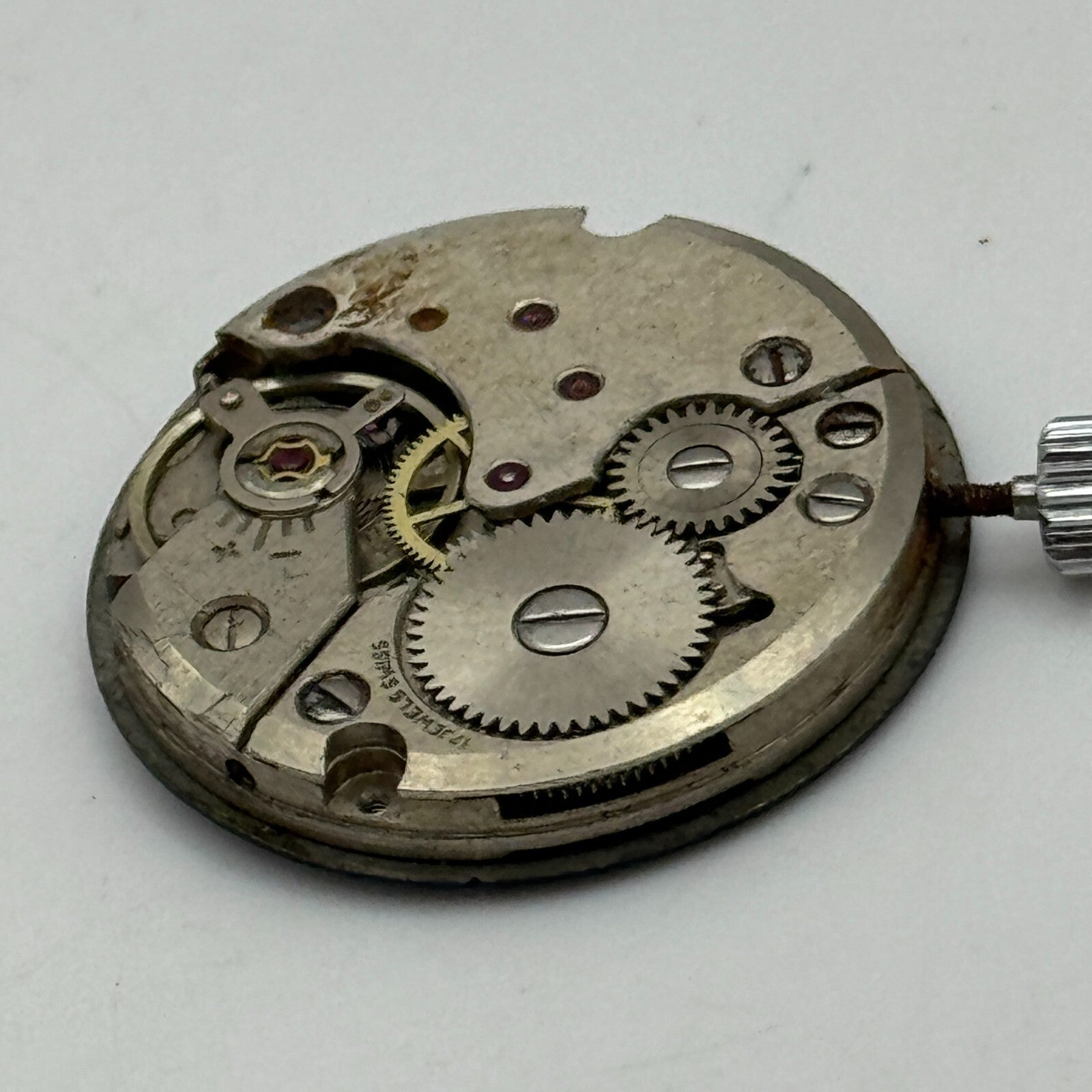 23.6mm Peseux P 7046 President Manual Wind Watch Movement Swiss Vintage PARTS