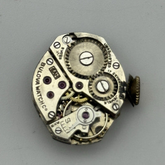 15.1mm Vintage Ladies Bulova 6AH Manual Wind Swiss Watch Movement PARTS REPAIR