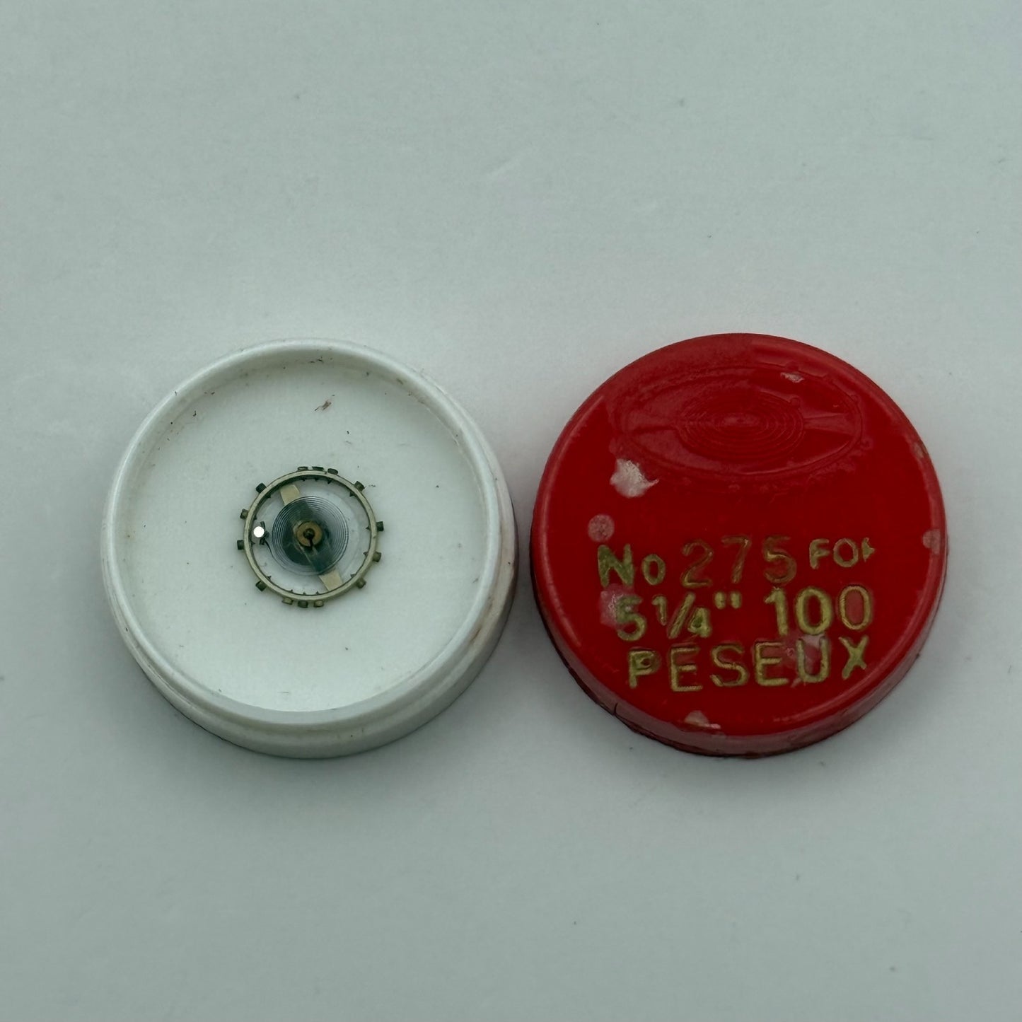 Peseux 100 Balance Wheel Complete And Spring  5¼’’’ 275 Watch Movement Parts NOS