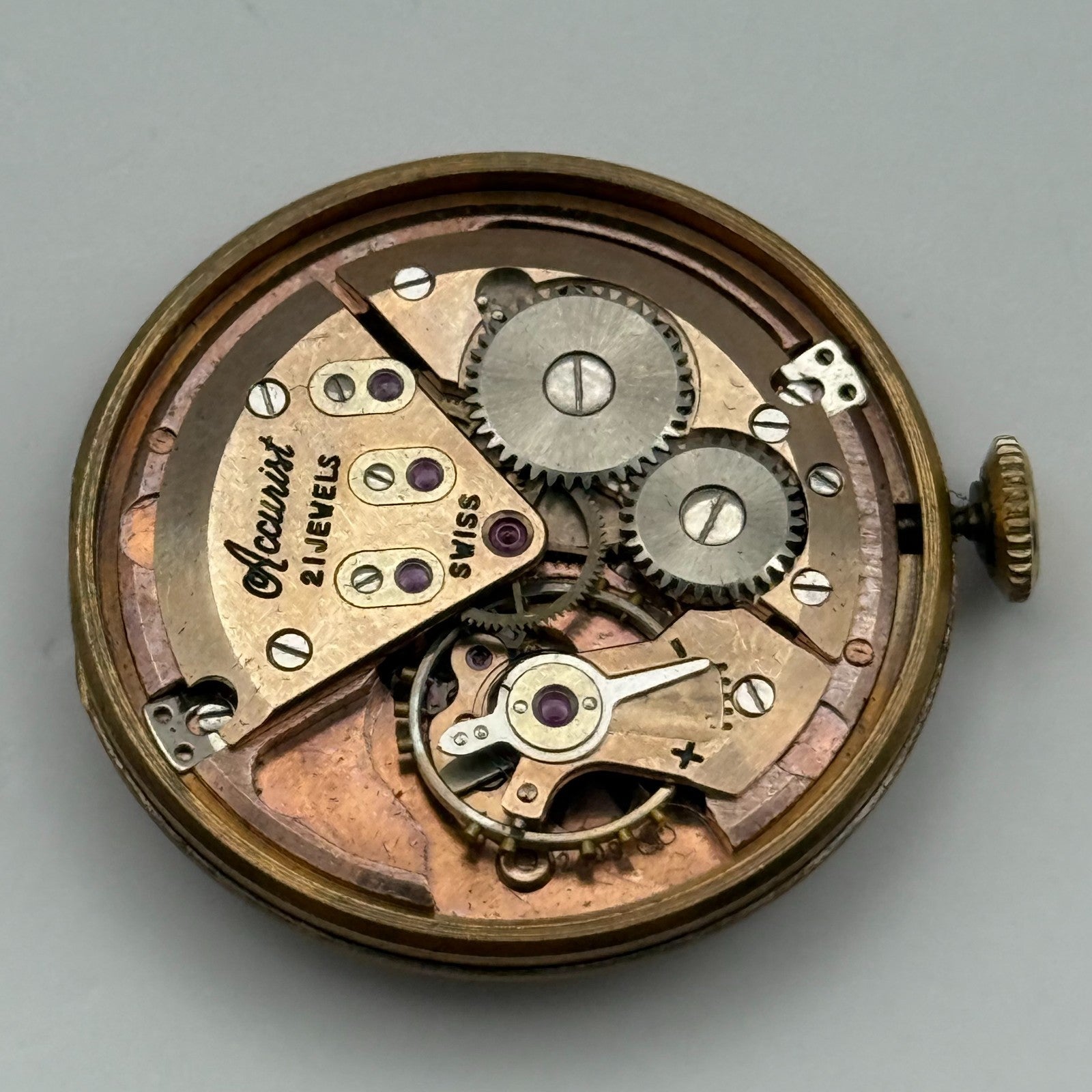 ETA 2409 Watch Movement Accurist Manual Wind Vintage Swiss Parts Repair 29.4mm