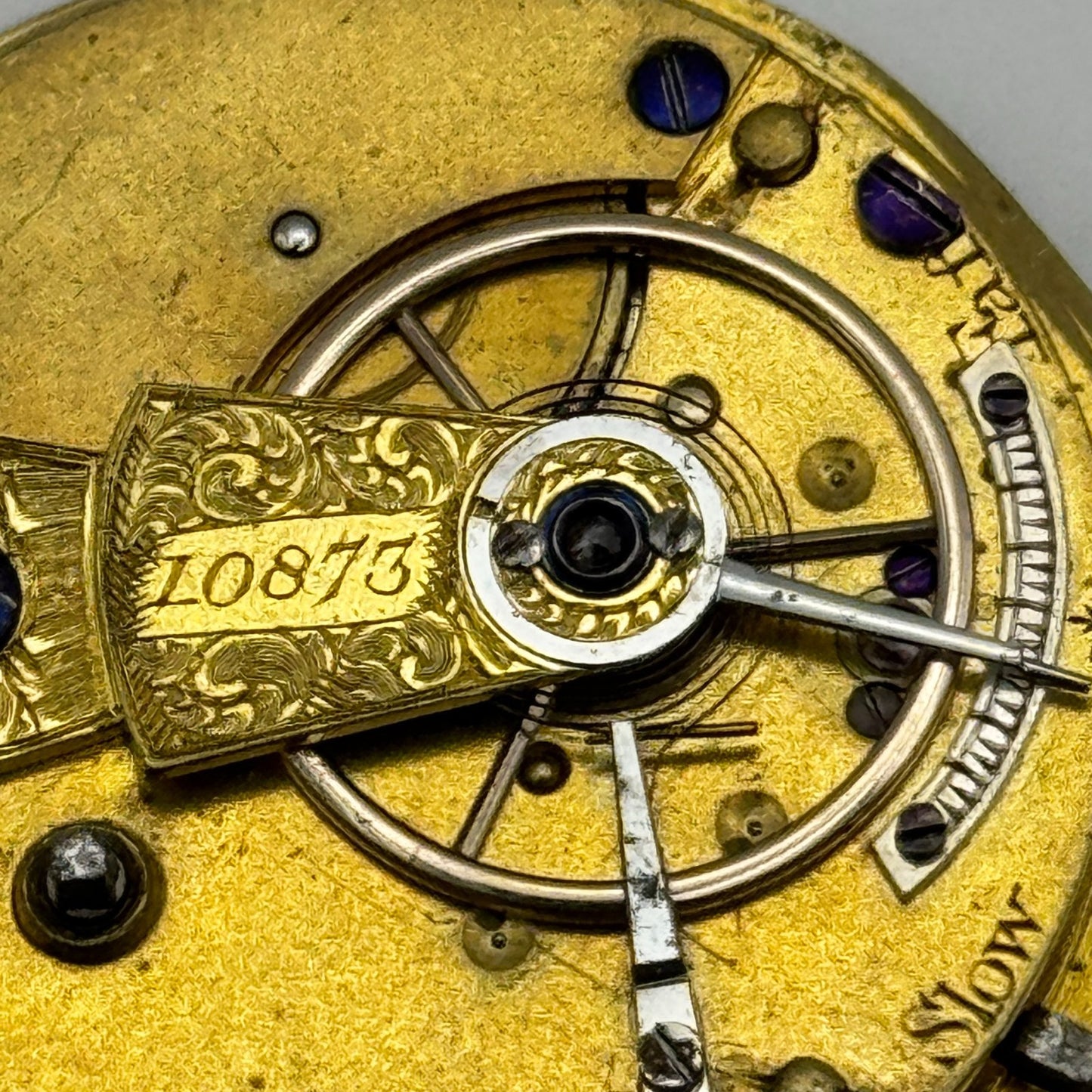 Fusee Pocket Watch Movement Antique English Key Wound Parts Repair Spares 35.9mm