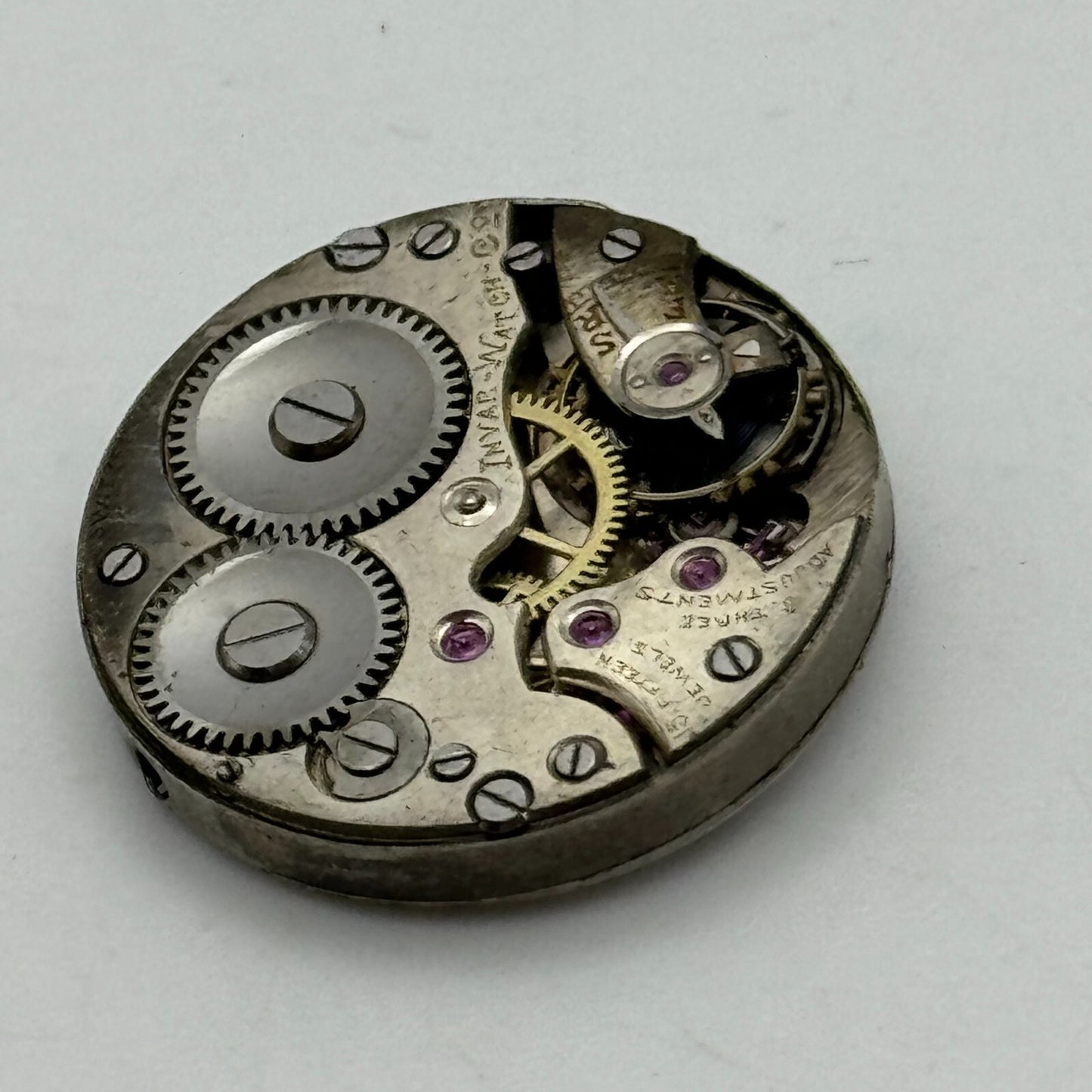 25mm Invar Watch Co 15 Jewels Quality Trench Watch Movement Manual Wind PARTS