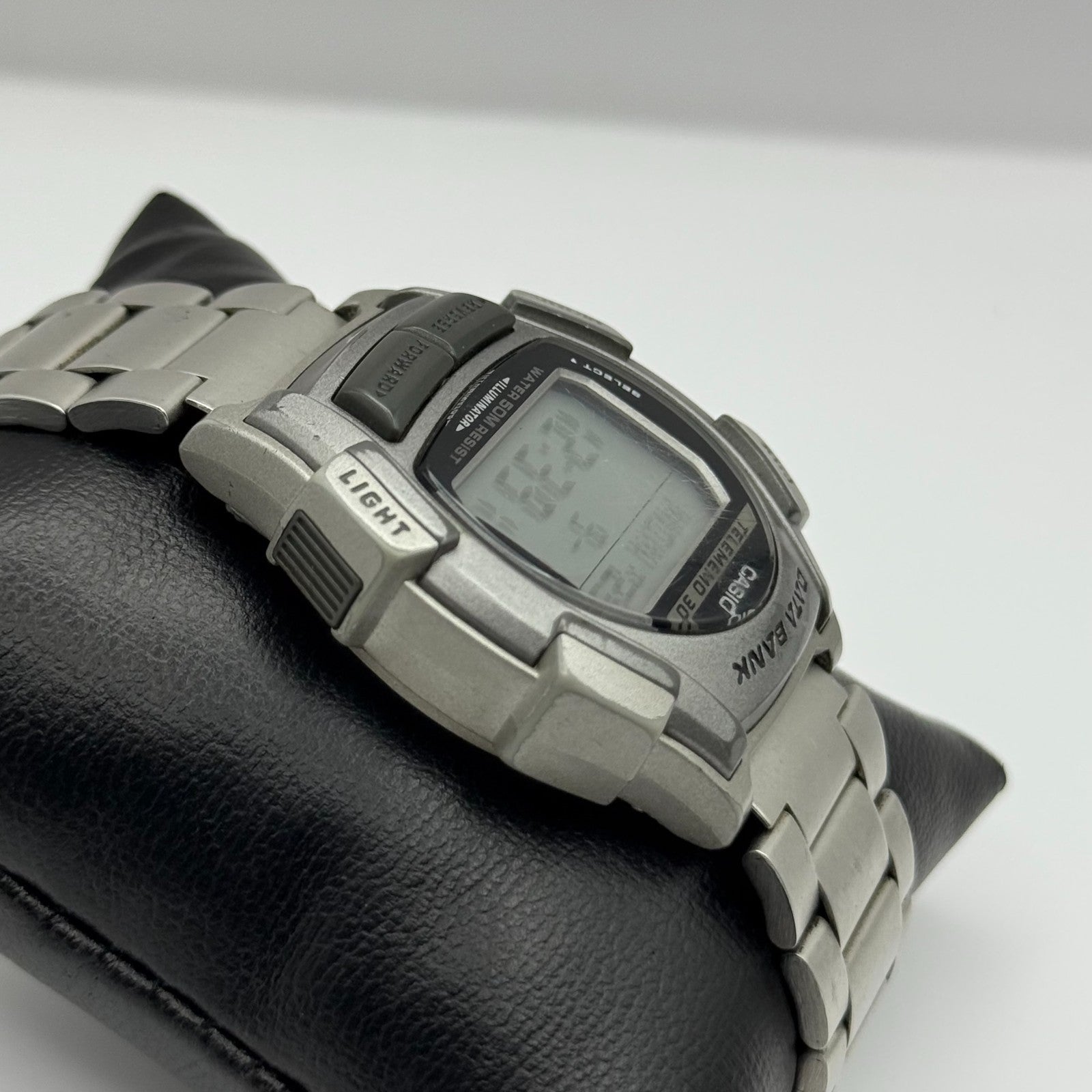 Casio DB-35H Data Bank Telememo 30 Men’s Quartz Watch Silver Tone Working 39mm