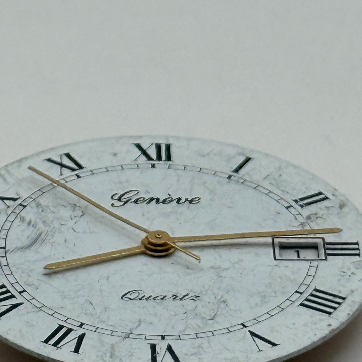ETA 955.414 Quartz Watch Movement Geneve Date Vintage Swiss Parts Repair 23.8mm