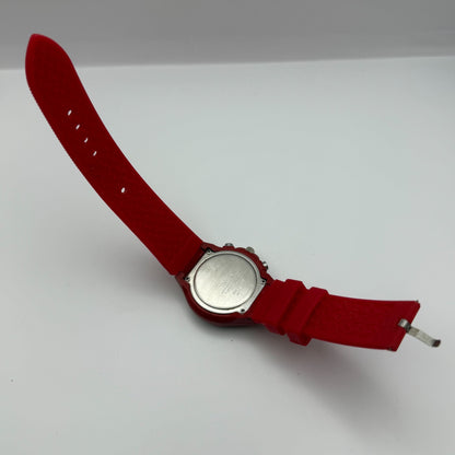 Lorus Men's Plastic Chronograph Quartz Watch v657-0020 Red 39mm Runs To Repair