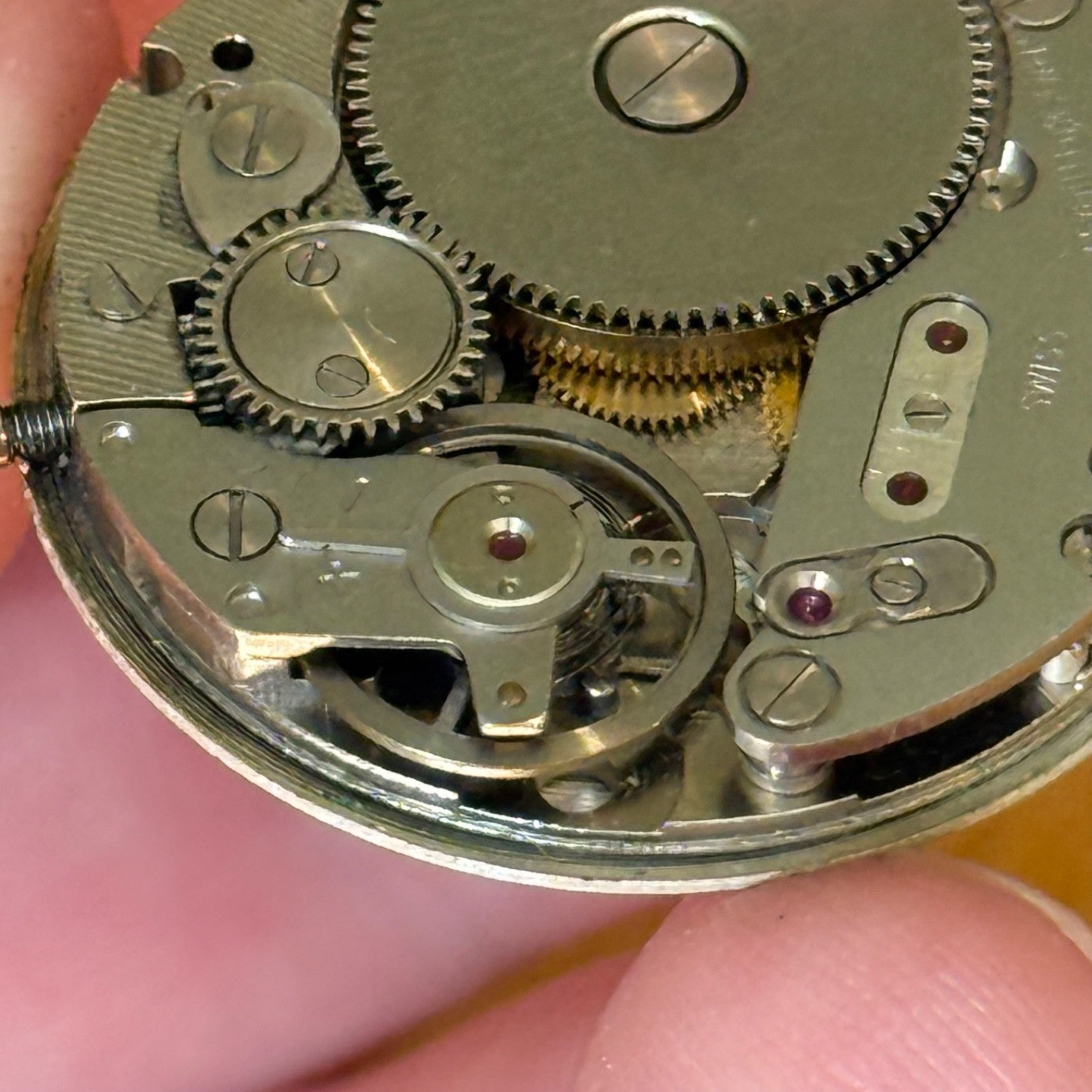 33mm Vintage Mithras 17 Jewels Unidentified Swiss Manual Wind Watch FOR PARTS