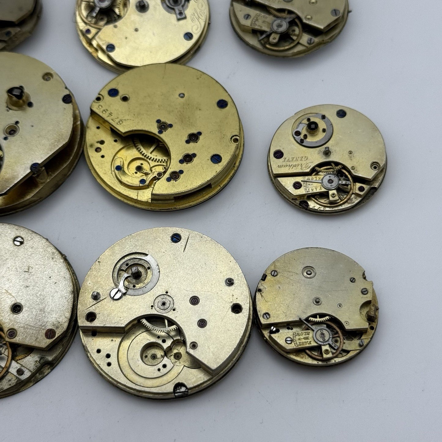 Bundle Mixed Antique / Vintage Pocket Watch Movements Joblot PARTS REPAIR SPARES