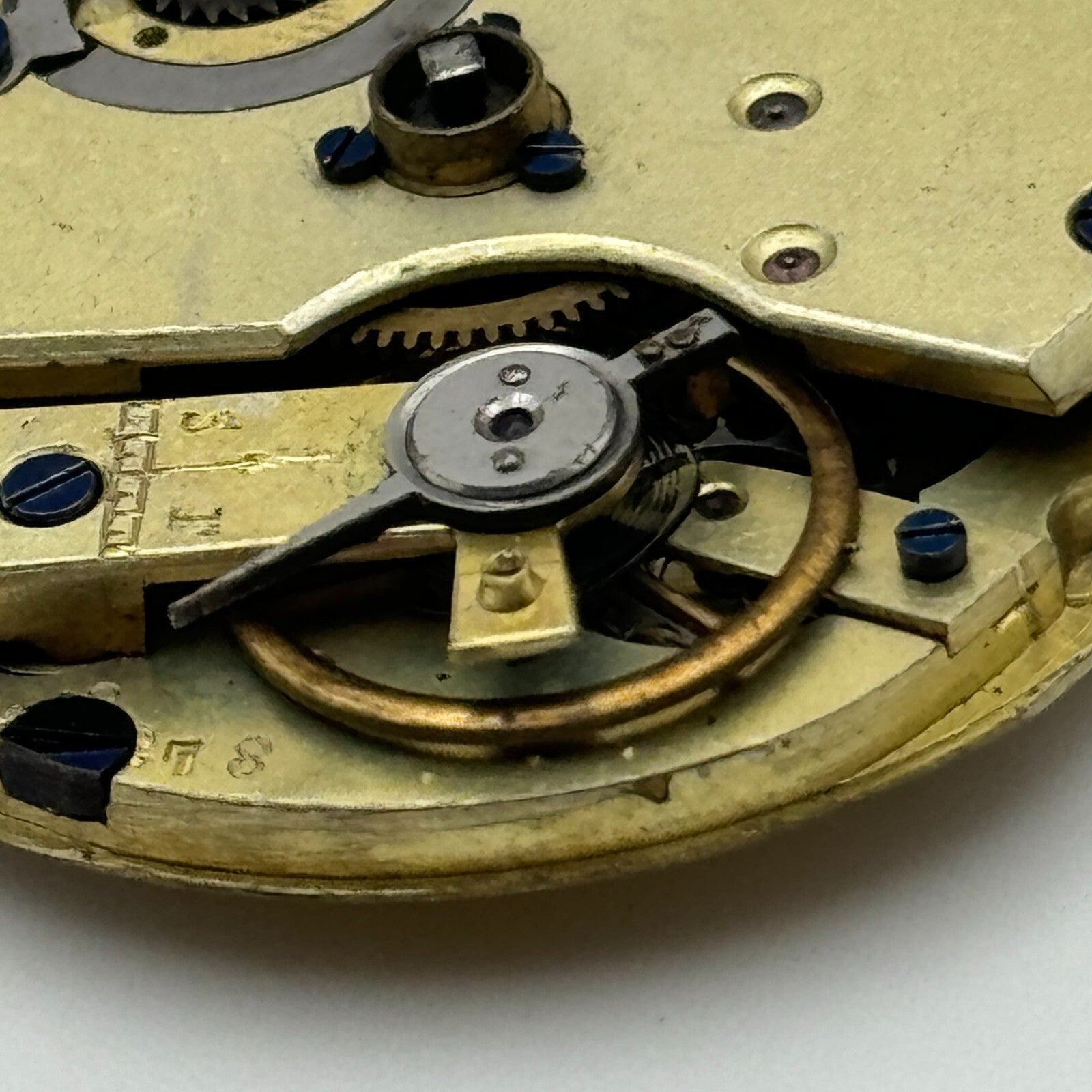 36.3mm Antique Unidentified Key Wound Pocket Watch Movement PARTS REPAIR SPARES