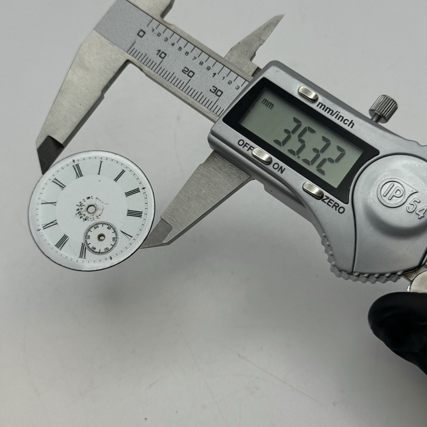 36.2mm Beautiful Patterned Dial Cylinder Pocket Watch Movement FOR PARTS
