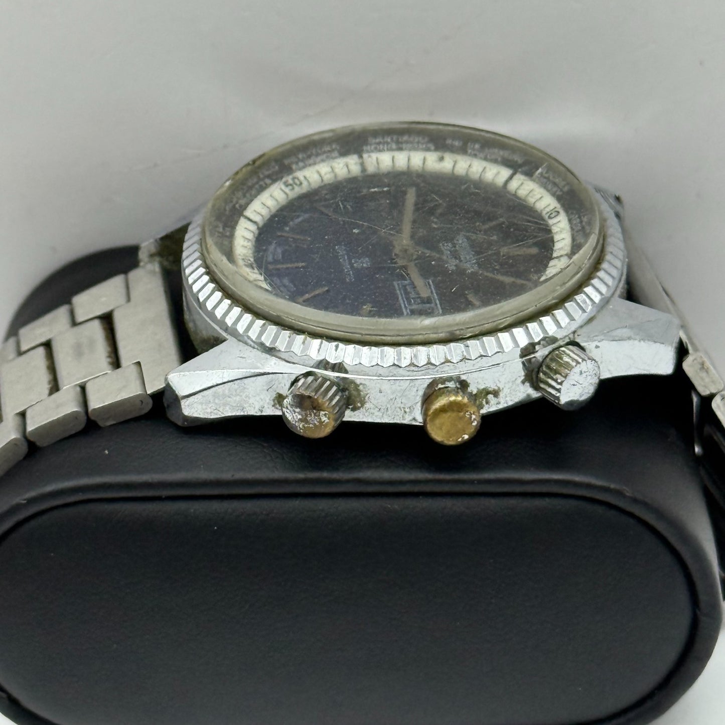 41mm Men’s Vintage Geneva Electra World Time Datomatic ES 55 Manual PARTS REPAIR