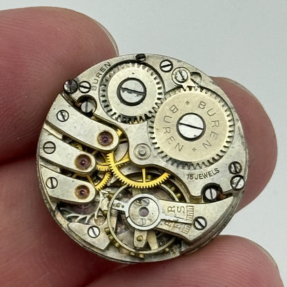 23.6mm Buren Dawsons LTD Dunedin Manual Wind Watch Movement Swiss Vintage PARTS