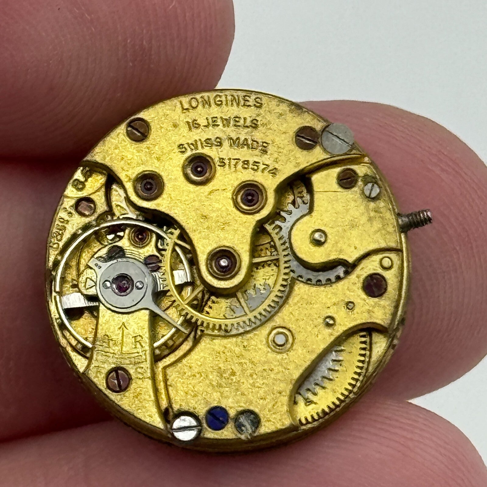 19.7mm Antique Longines 8.6 Greenwood & Sons Leeds Manual Wind Watch Movement