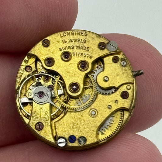 19.7mm Antique Longines 8.6 Greenwood & Sons Leeds Manual Wind Watch Movement