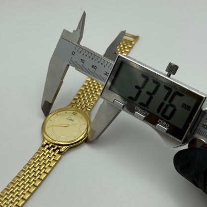 33mm Working Unisex Limit VX50/0511 Gold Plated Quartz Watch 7.75 Inches