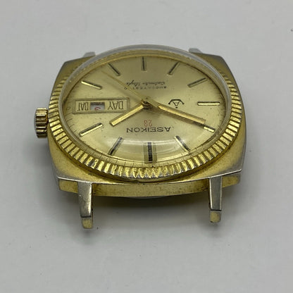 35mm Vintage Gents Aseikon 23 Colombo Style Day Date Watch Head TO RESTORE