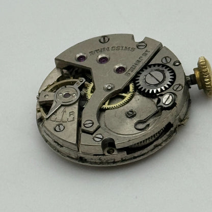 19.7mm Ladies Avia Derby D 40 Manual Wind Watch Movement Swiss Vintage PARTS