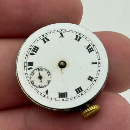 23.6mm Unidentified Balance Intact Trench Watch Movement Manual Wind Swiss PARTS