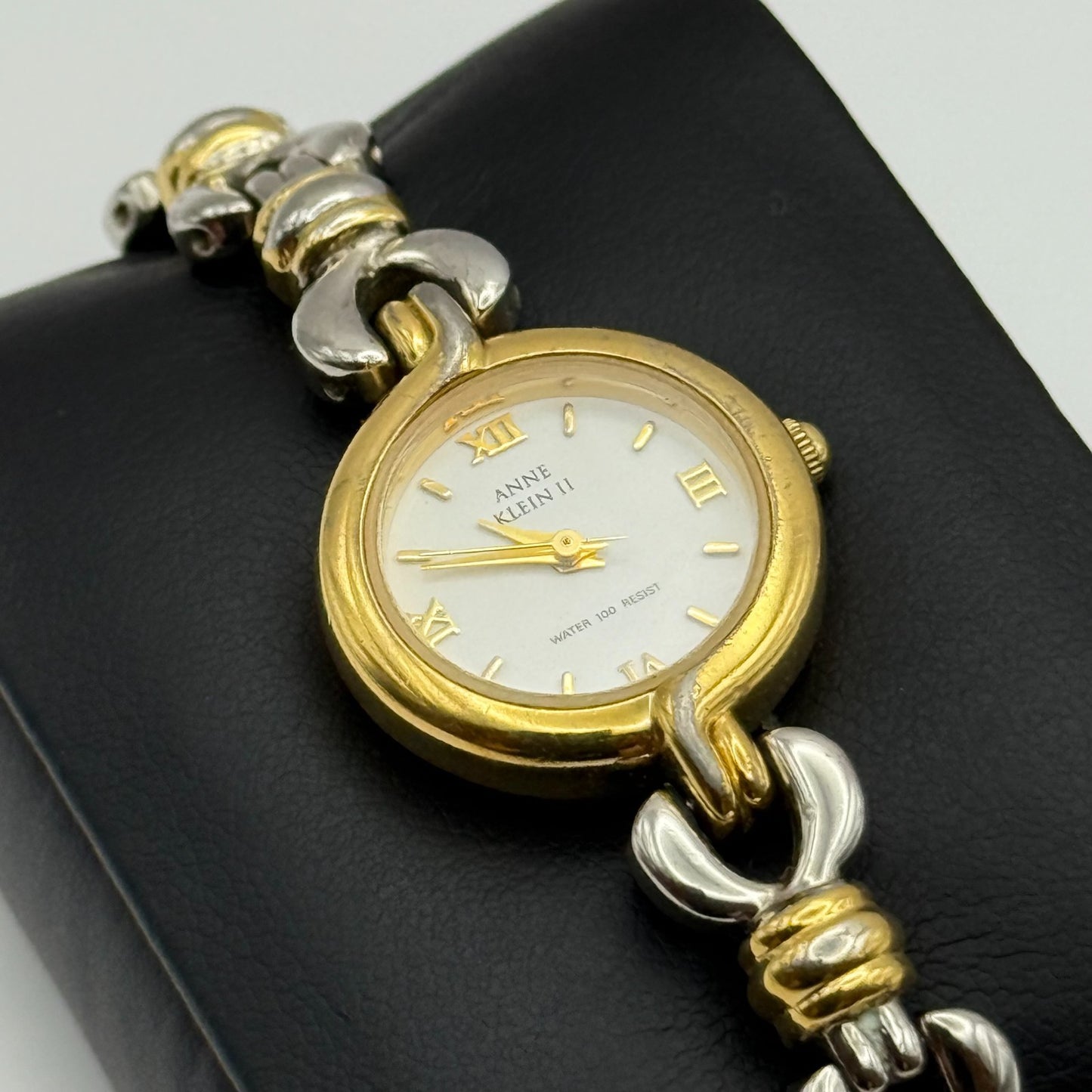 20mm Working Ladies Anne Klein III Two Tone Bracelet Quartz Watch 6.25 Inches