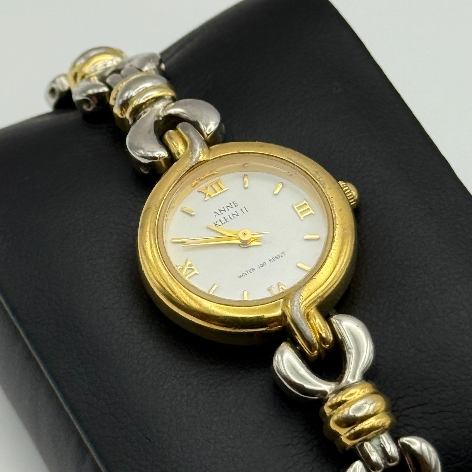 20mm Working Ladies Anne Klein III Two Tone Bracelet Quartz Watch 6.25 Inches