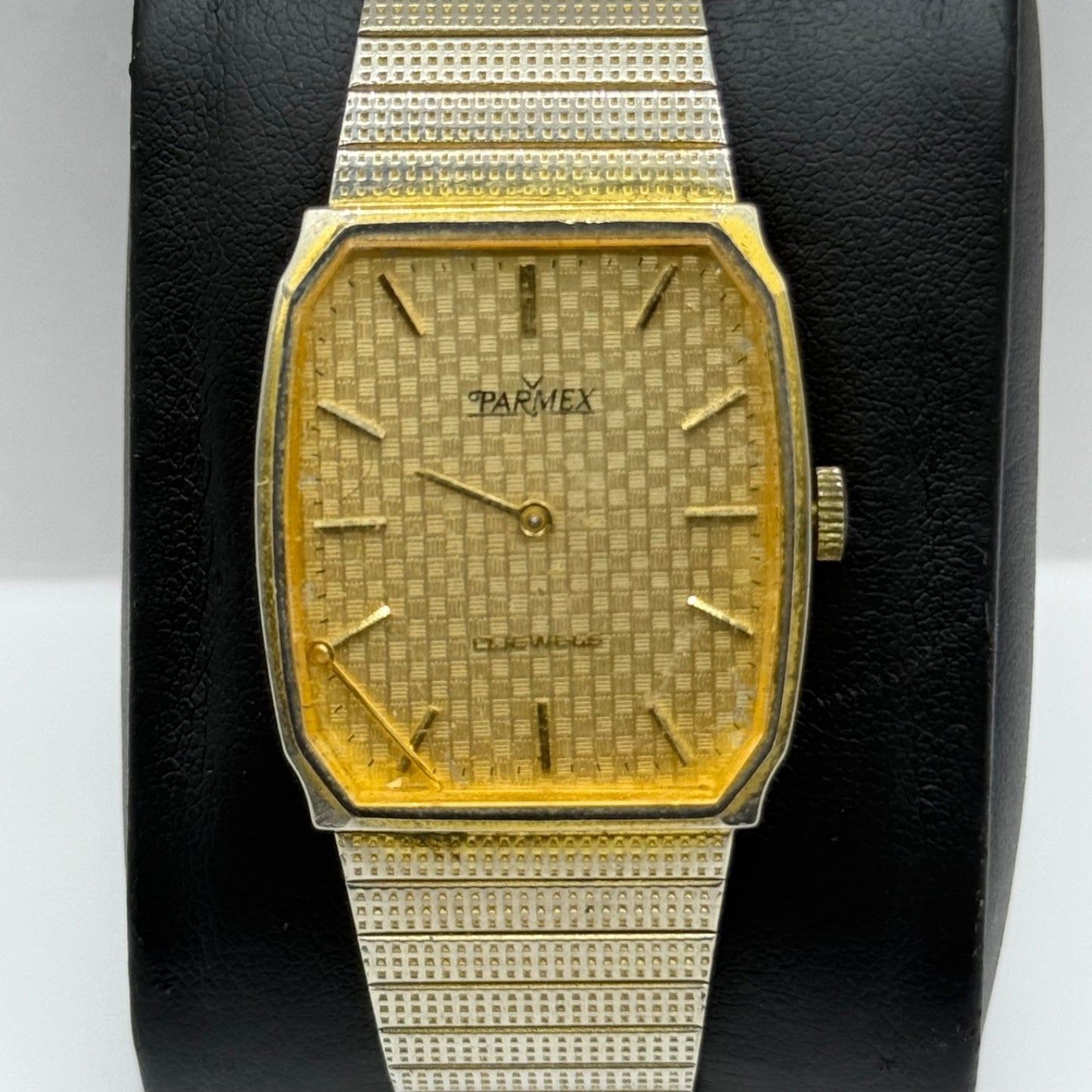 27mm Vintage Parma 17 Jewels Gold Plated Manual Wind Watch FOR PARTS / REPAIR