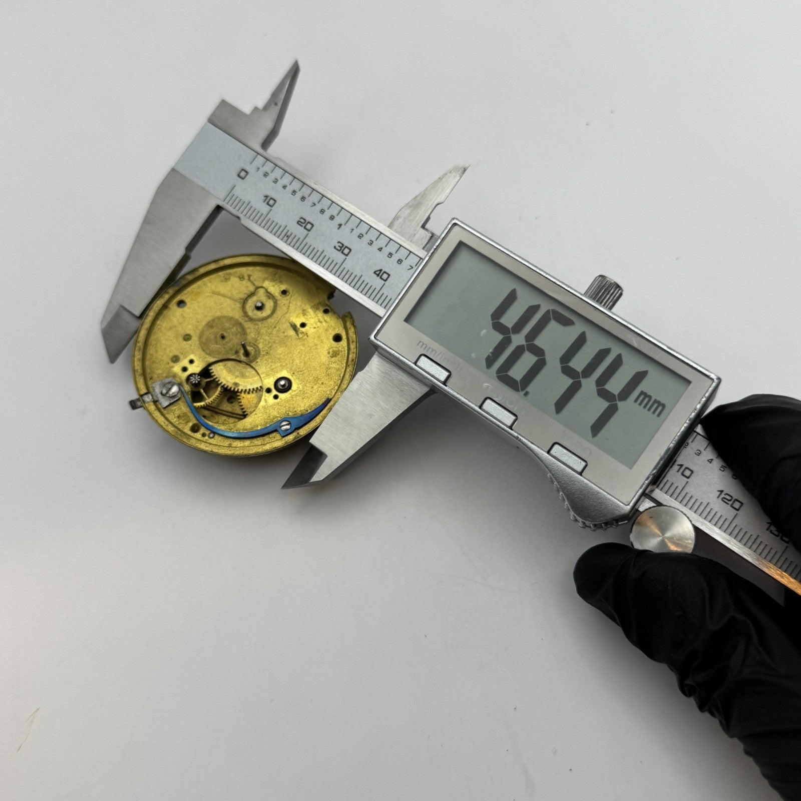 Fusee Pocket Watch Movement Antique English Key Wound Parts Repair Spares 46.4mm