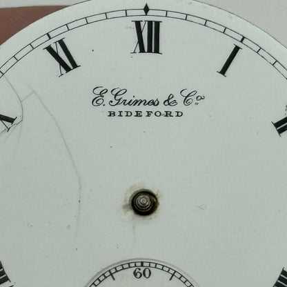 42.9mm Open Face E Grimes & Co Dimier Freres & Cie DF&C Pocket Watch Movement
