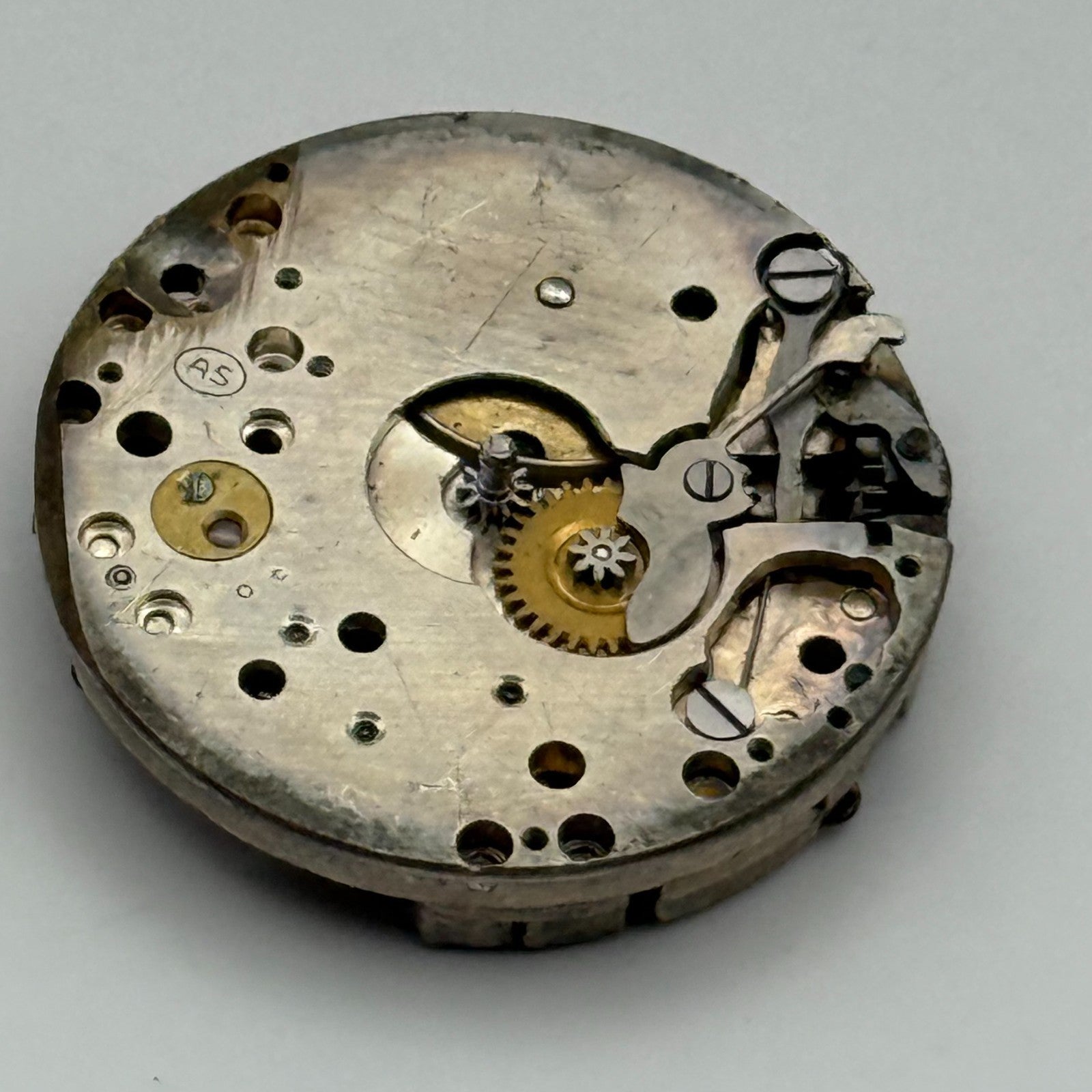 AS A Schild Swiss Watch Movement Manual Wind Vintage Parts Repair Spares 23.5mm