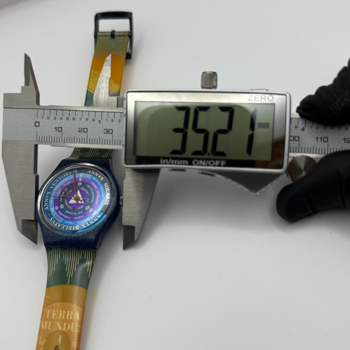 1992 Swatch Gent GN131 Tarot Colorful Strap Quartz Watch Swiss + Box 33mm