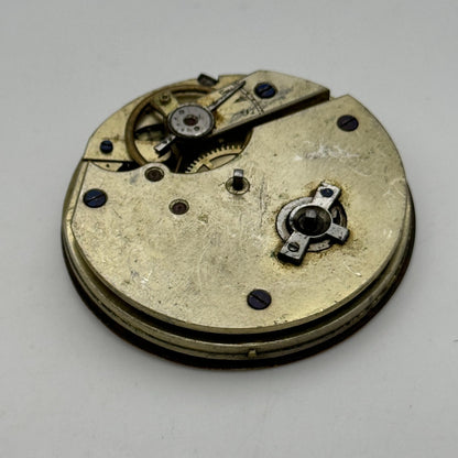 44mm Antique Key Wound Pocket Watch Movement Dial PARTS REPAIR SPARES