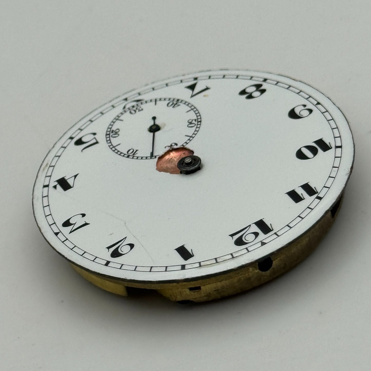 43.2mm Vintage Open Face Sub Seconds Balance Ok Pocket Watch Movement PARTS