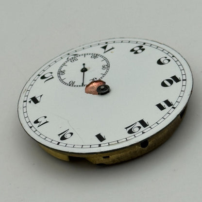 43.2mm Vintage Open Face Sub Seconds Balance Ok Pocket Watch Movement PARTS