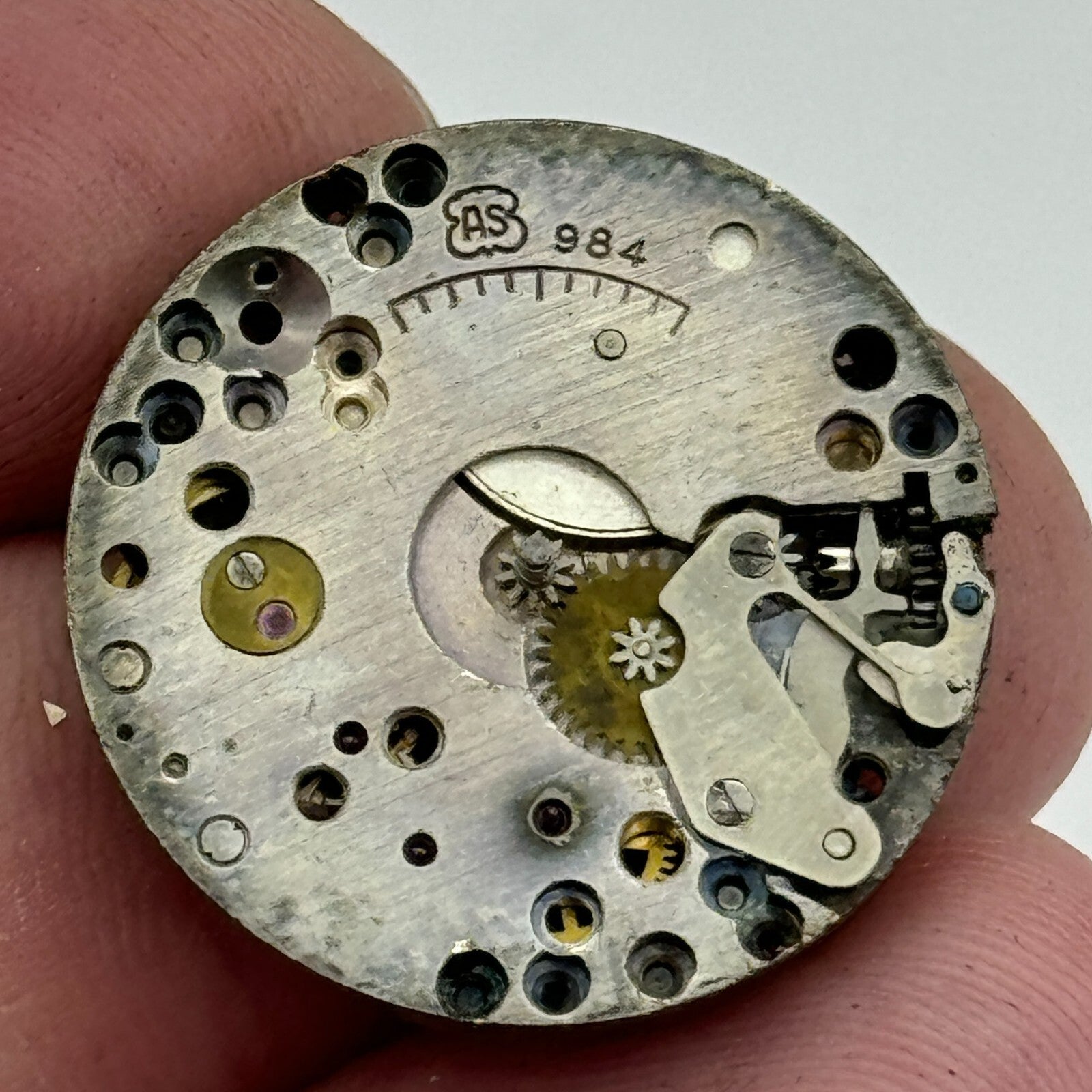 23.6mm AS 984 A Schild 15 Jewels Manual Wind Watch Movement Swiss Vintage PARTS