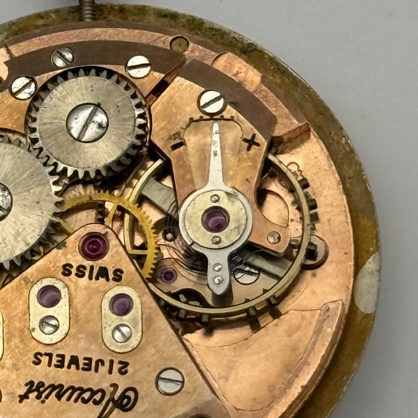 ETA 2409 Watch Movement Running Accurist Date Manual Wind Vintage Parts 25.8mm