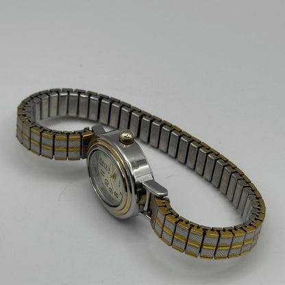 Philip Mercier Ladies Quartz Watch Two Tone Stretch Band Working 19mm