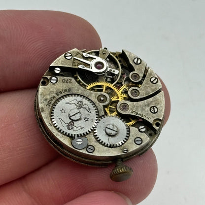 27mm Mens Rotary AS 554 Trench Watch Manual Wind 15 Jewels Movement PARTS SPARES