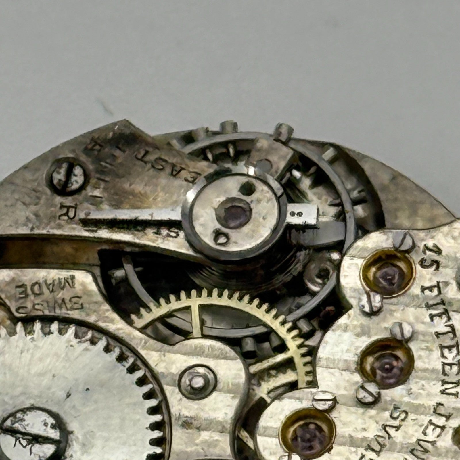 Possibly Movado Watch Movement Manual Wind Vintage Swiss Parts Repair 24.3mm