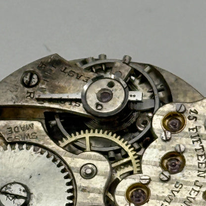 Possibly Movado Watch Movement Manual Wind Vintage Swiss Parts Repair 24.3mm