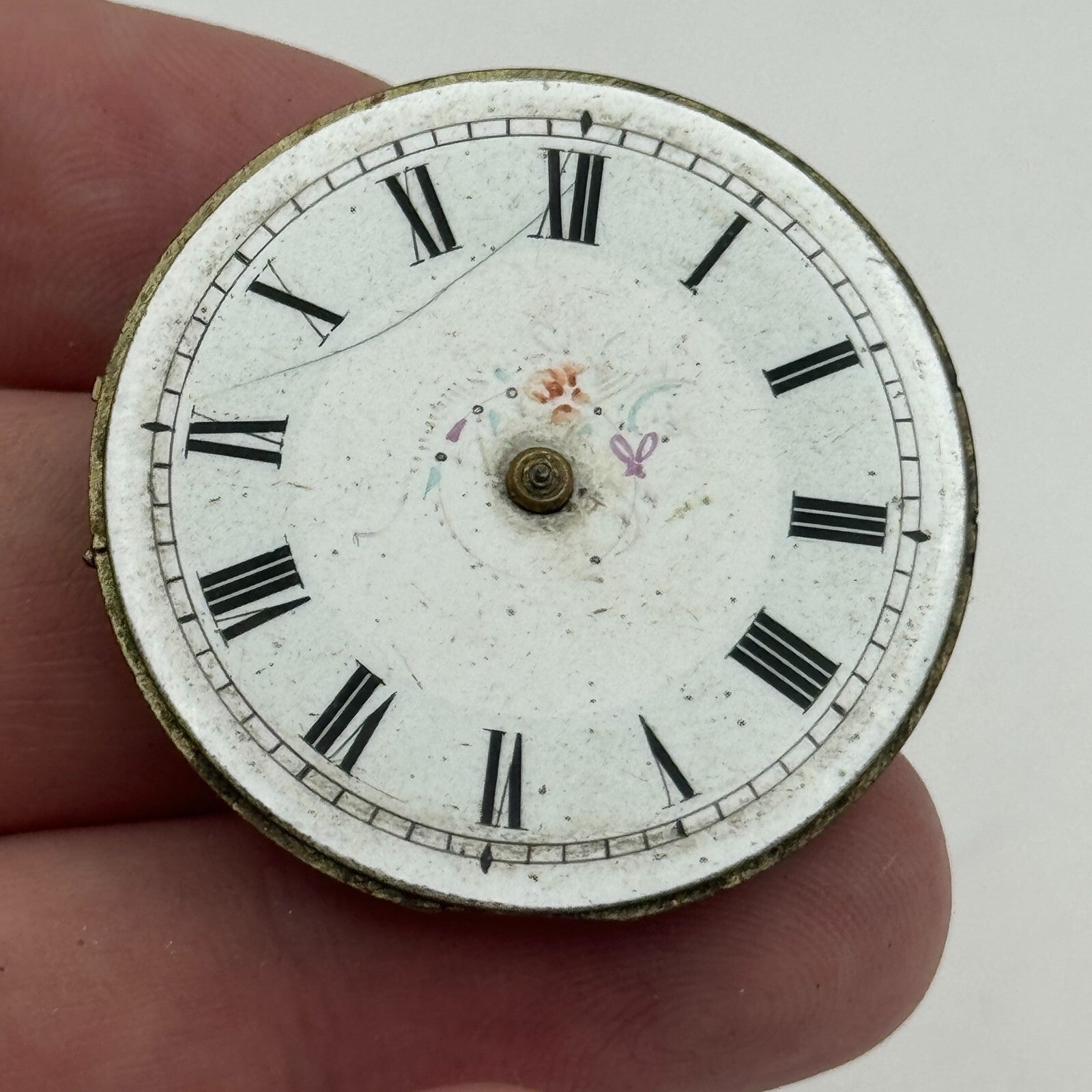 36.2mm Antique Unidentified Key Wound Pocket Watch Movement PARTS REPAIR SPARES