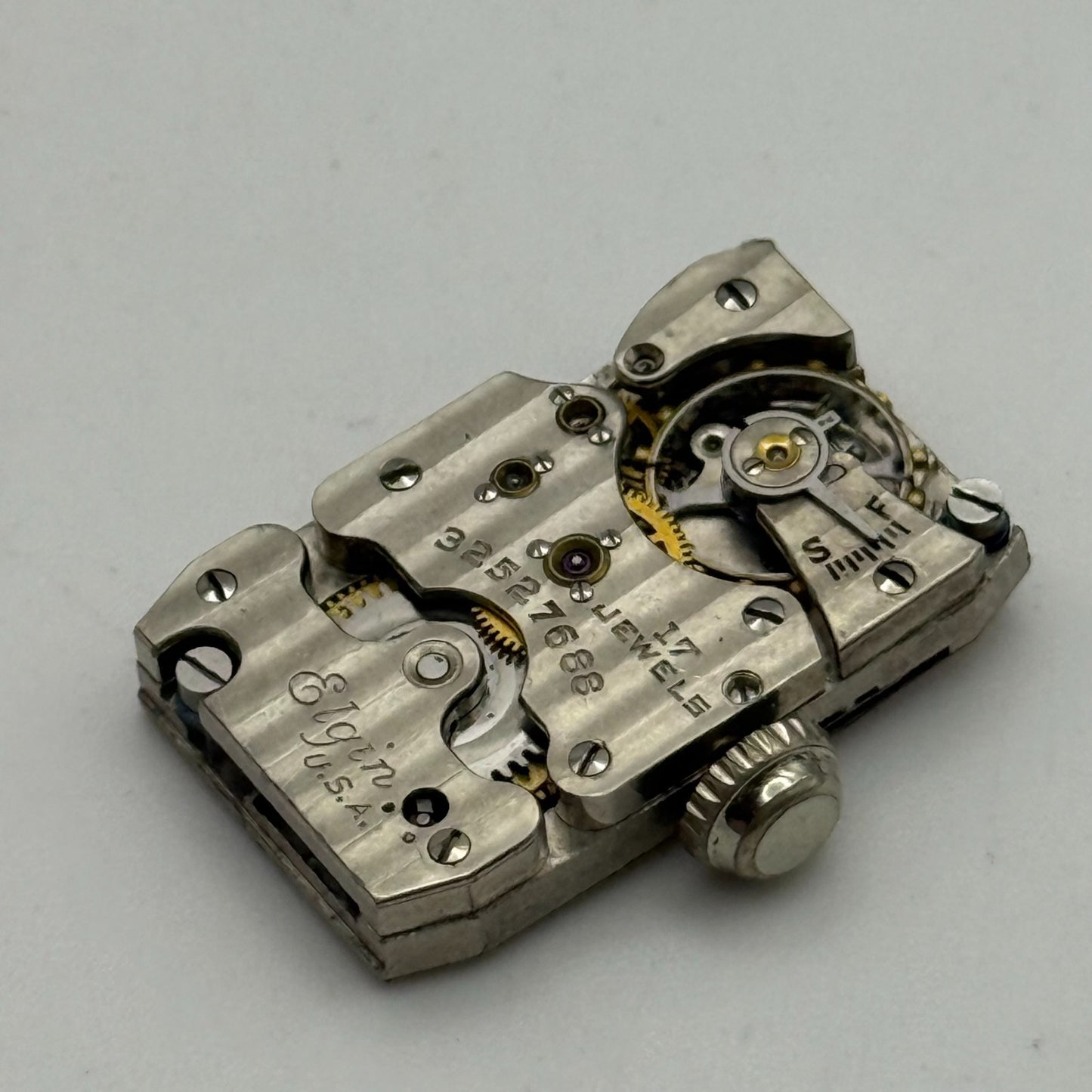 Running 1930 Vintage 18/0s Elgin 483 Model 1 American Watch Movement For PARTS