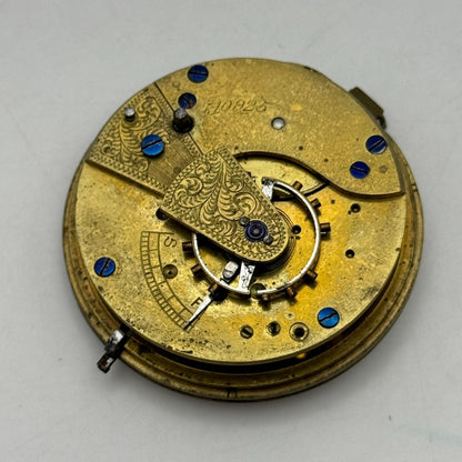 46.7mm Antique Key Wound Pocket Watch Movement PARTS