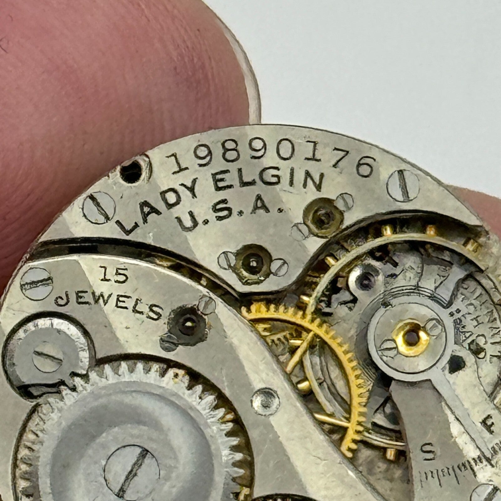 10/0s Antique Lady Elgin Grade 444 Model 4 American Watch Movement PARTS SPARE