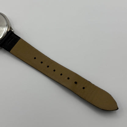 Limit 1912 Ladies Quartz Watch Silver Dial Black Strap Working 34mm New Battery