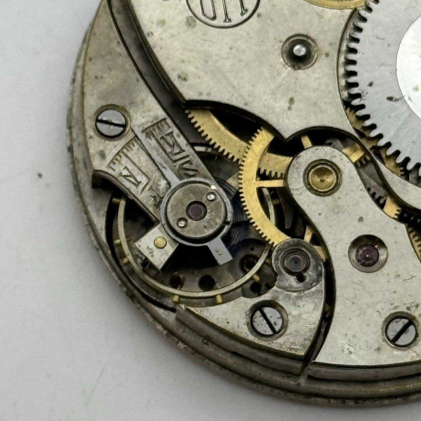 41.3mm Manual Wind UIT Top Wind Pocket Watch Movement Balance Damaged FOR PARTS