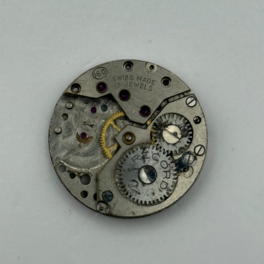 Record 160 RWT Watch Movement Manual Wind Vintage Swiss Incomplete Parts Repair