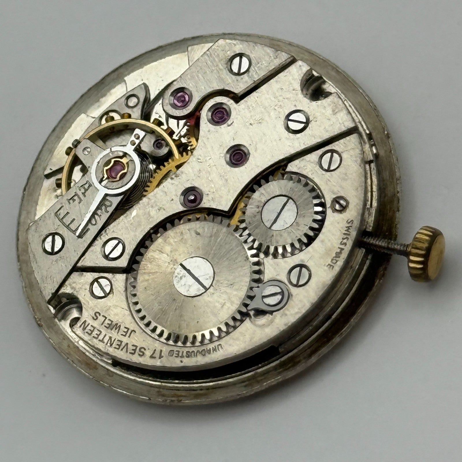 OM 116 Watch Movement Jesby Running Manual Wind Vintage Parts 25.8mm